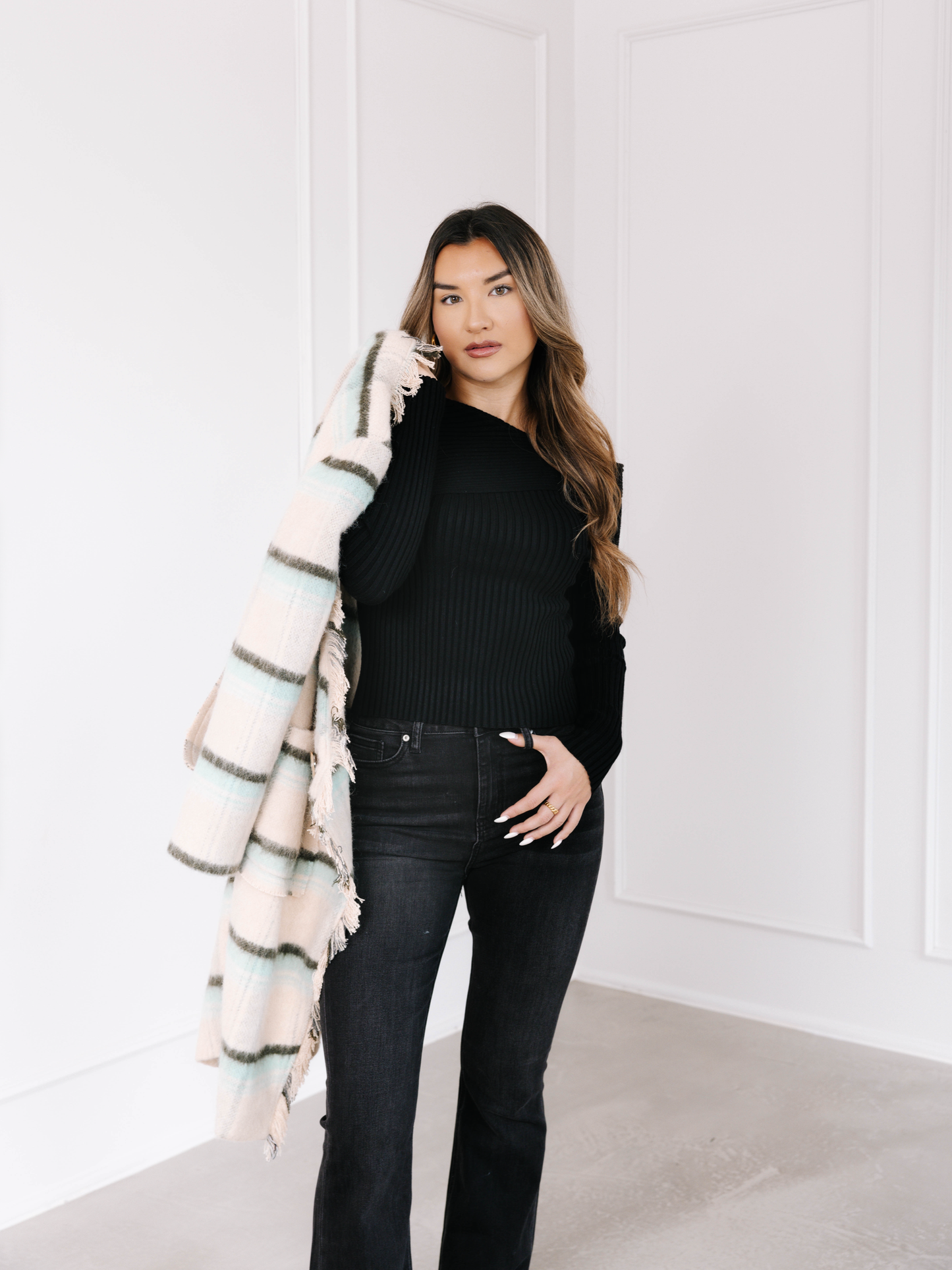 Carson Fringe Trench Coat