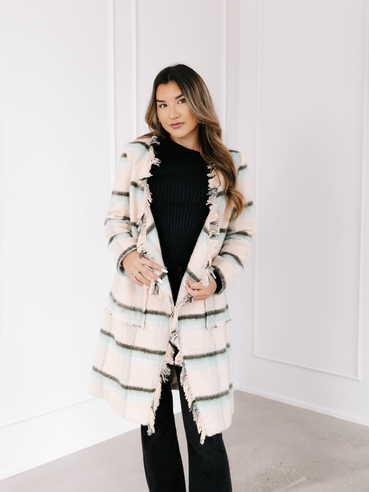 Carson Fringe Trench Coat