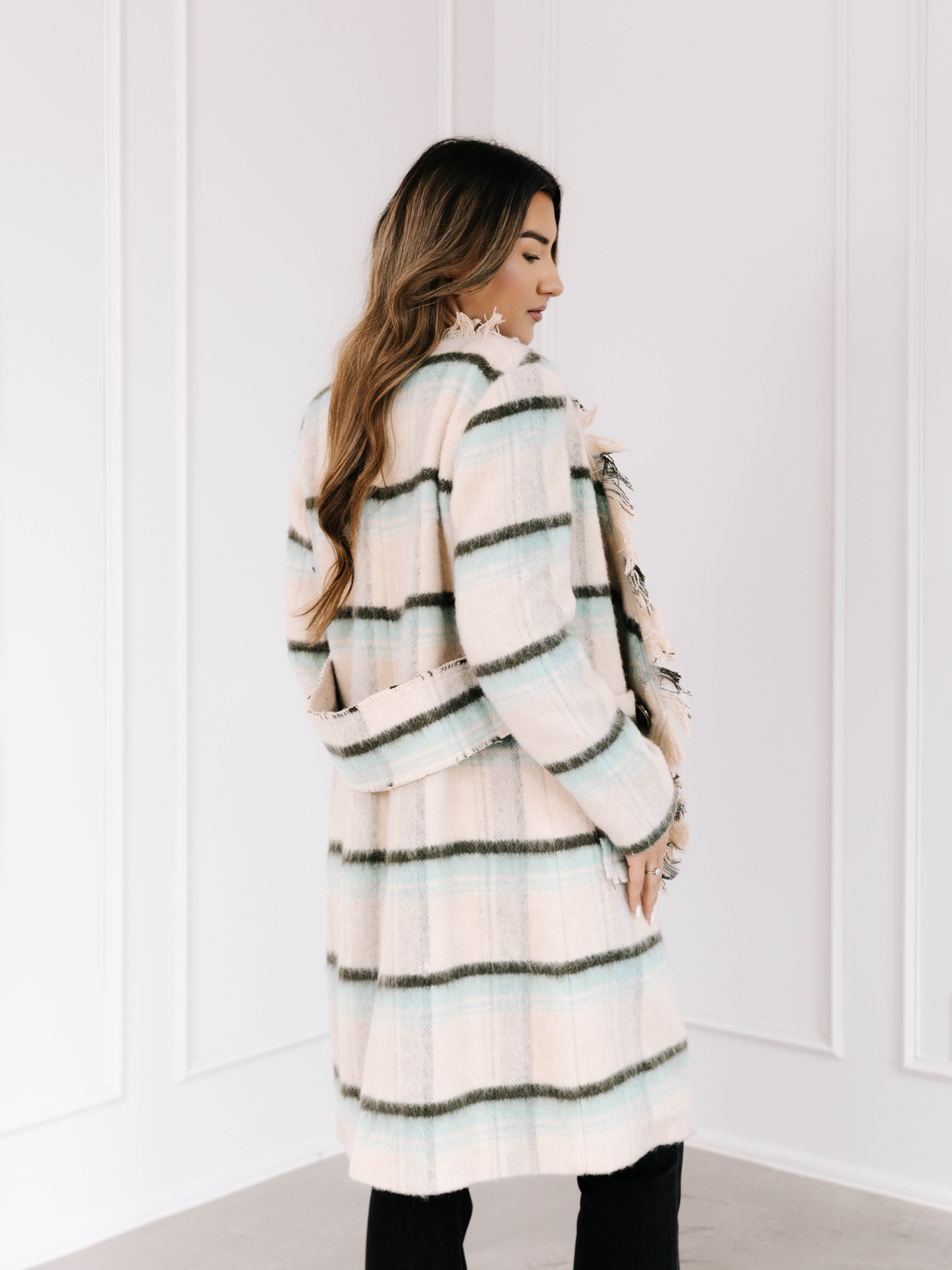 Carson Fringe Trench Coat