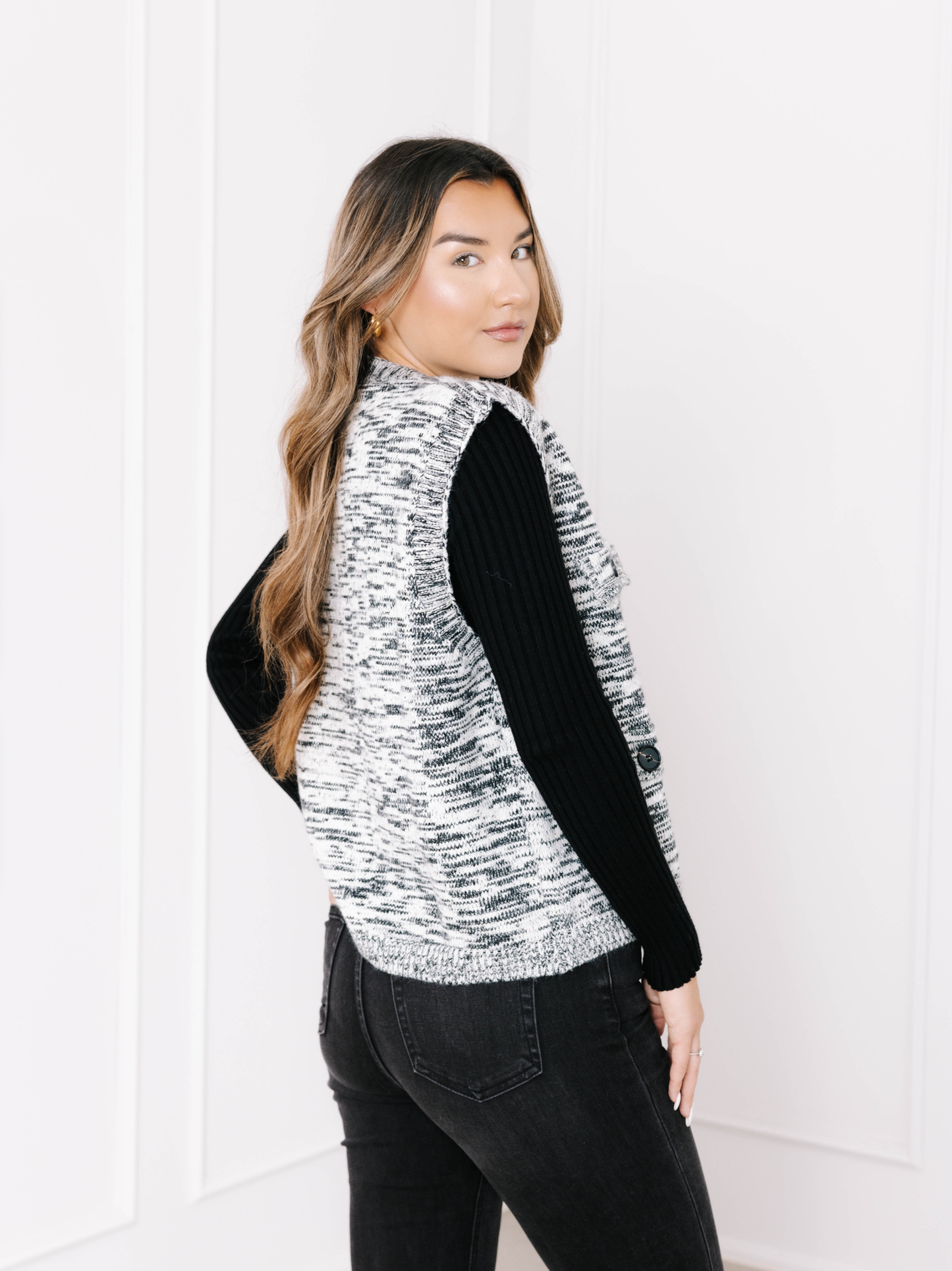 Tweed Button Vest