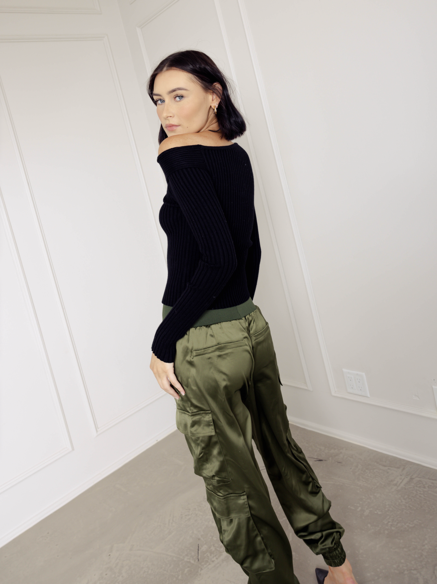 Satin Cargo Joggers